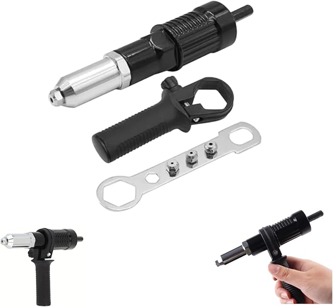 Professional Electric Rivet Gun Adapter Kit, Electric Rivet Adapter for Drill, Electric Rivet Nut Gun Drill Adapter, Practical Power Tool Accessories