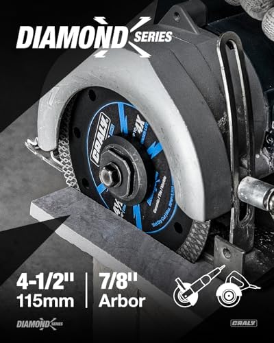 CRALY 4-1/2 Inch Super Thin Diamond Blade, 7/8 in Arbor, 4.5'' Diamond Tile Blade for Angle Grinder & Tile Saw, Diamond Cutting Wheel for Cutting Ceramic, Tile, Marble, Granite, Brick, Porcelain