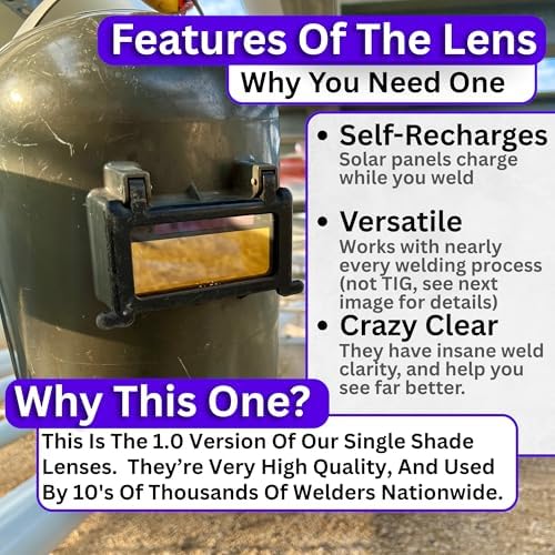 Ridge Products | Gold Shade 10 Auto Darkening Welding Lens | Cool Blue Welding Lens 2x4 1/4 | Shade 10 Welding Lens Auto Darkening | Perfect for a Sugar Scoop Welding Hood or Pancake Welding Hood