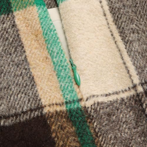 IDEALSANXUN Plaid Skirts for Women Fall Winter Knee Length Pencil Wool Skirt with Slit