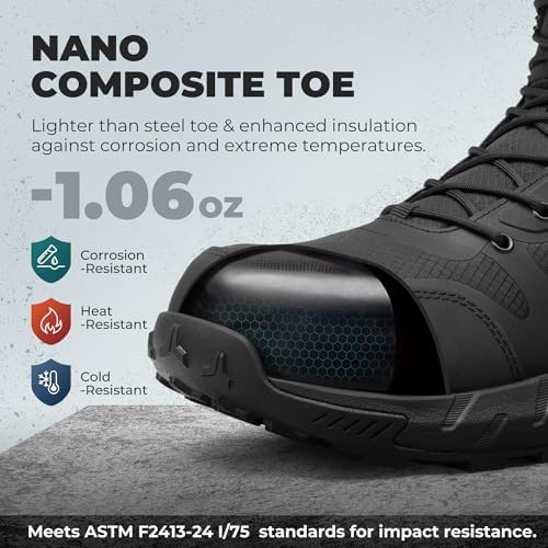 NORTIV 8 Men's Composite Toe Work Boots Lightweight