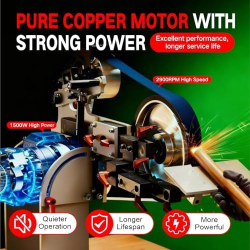 Belt Sander, 1500W Power with 2.2KW VFD, 72x2 inch Belt SizeKnife Sharpener, with 3 Grinding Moulds & 3PCS zirconia corundum sand beltsSanding Belts Compatible with 72"- 82 * 2" Belts