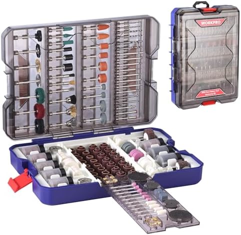 WORKPRO 698-Piece Rotary Tool Accessories Kit, Rotary Tool Bits for Easy Cutting, Grinding, Sanding, Polishing, Cleaning, Drilling, Carving and Engraving