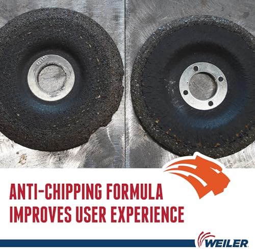 Weiler 58078 6" x 1/4" Tiger Zirc Type 27 Grinding Wheel, Z24T, 5/8"-11 Nut (Pack of 10)