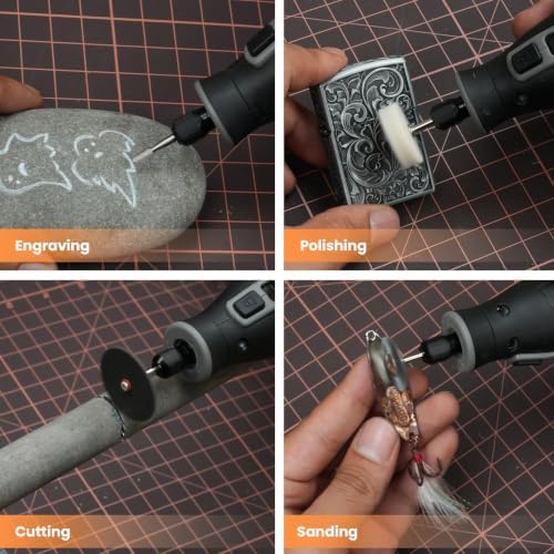 4V Cordless Rotary Tool, 6 Speed 8000-28000RPM, 4000mAh Battery