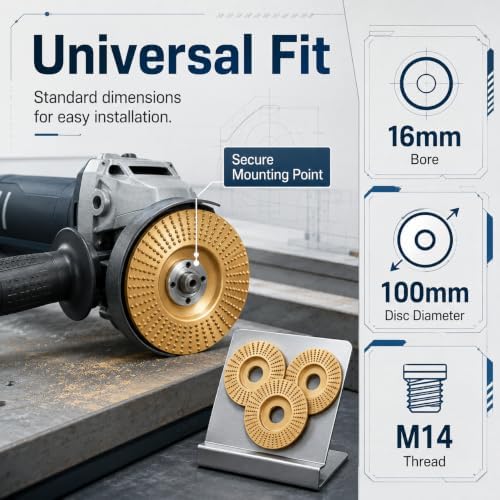 Upgrade Heavy Duty Tungsten Carbide Wheel, 2026 New Angle Grinder Polishing Pad Tungsten Carbide Sanding Discs, Wood Carving Discs for 4" & 4-1/2" Grinders Cutting Shaping Sanding (3PCS*Mix)