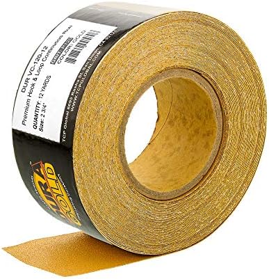 Dura-Gold Pro Series Adjustable Radius Flex Longboard Hand Sanding File Block with Hook & Loop Backing and PSA Adapter Pad & 120 Grit Sandpaper Roll, 2-3/4" Wide, 12 Yards Long