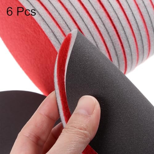 uxcell 6pcs 1500 Grit Sanding Sponge 6 Inch Hook and Loop Sponge Sanding Disc Wet/Dry for Car Wood Drywall Metal