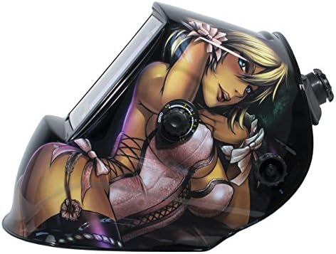 TGR Extra Large View True Color Auto Darkening Welding Helmet - 4"W x 3.65"H (Anime)