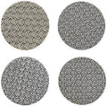 4PCS Electroplated Diamond Sanding Paper Sheet Pad, 60# 100# 200# 400# Grit 2 inch 50 mm Grinding Sandpaper Pad Hook and Loop Backing for Metal Glass Porcelain Ceramic Hand Polishing Trimming