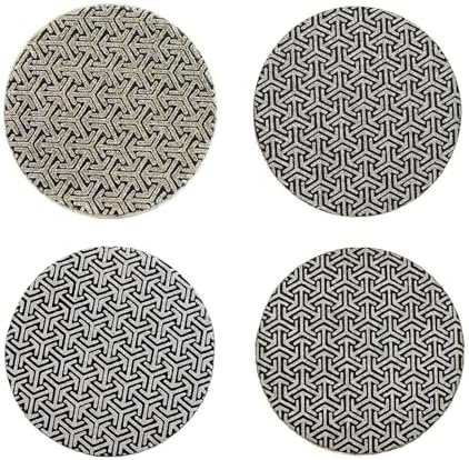 4PCS Electroplated Diamond Sanding Paper Sheet Pad, 60# 100# 200# 400# Grit 2 inch 50 mm Grinding Sandpaper Pad Hook and Loop Backing for Metal Glass Porcelain Ceramic Hand Polishing Trimming