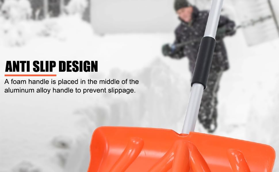 Gavigain High-Performance Snow Shovel, Snow Shovel for Driveway,Snow Clearing Kit for Cars, Truck Camping and Outdoor Activities, Large Capacity, D Shaped, Assemblable Shovelling Tool