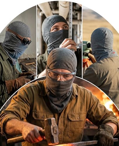 BOCOMAL FR Balaclava with Face Mask Flame Resistant 5.5oz Lightweight 100%C