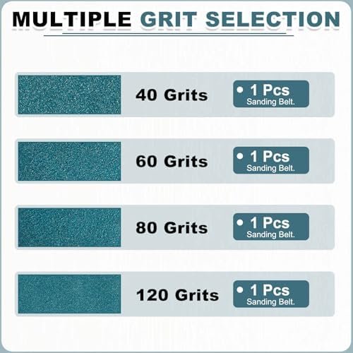HARFINGTON 2 x 72 Inch Sanding Belts, 4 Pcs 40/60/80/120 Grit Zirconia Abrasive Belt Sander File Belt for Woodworking, Metal Polishing, Knife Sharpener