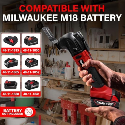 Oscillating Multi Tools for Milwaukee 18V Battery, Cordless Multitool with 6 Variable Speed 8,500-21,000 RPM, 23PCS Sanding and Cutting Oscillating Tool [Tool Only]