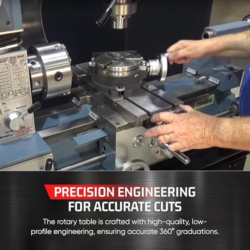 Rotary Table Cutting Tool with 80mm Self Centering Chuck & T-Nuts, 4"