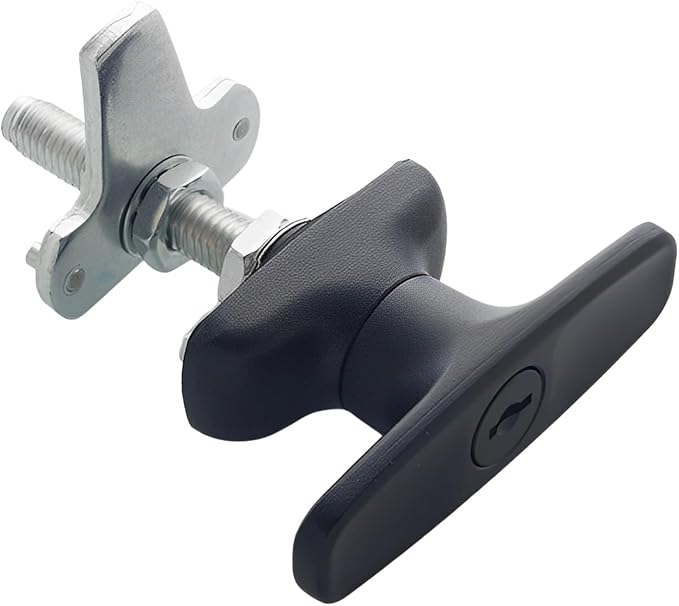 evan T Handle Latch for Truck Cap Canopy Camper Shell with Lock 3 Pack | Zinc Alloy, for Toolbox Pickup Trailer, with Keys
