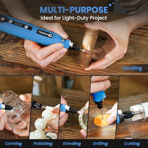 Mini Cordless Rotary Tool, 5-Speed 3.7V Rechargeable with 129 Accessories