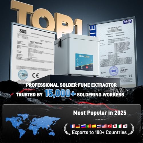 FC-2001A Solder Fume Extractor, 2-in-1 H13 HEPA Activated Carbon