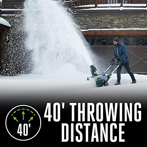 EGO Power+ SNT2112 21-Inch 56-Volt Lithium-Ion Cordless Steel Auger Snow Blower with (2) 5.0Ah Batteries, Dual Port Charger Included, Plus Extra (1) BA2800T 5.0Ah Battery
