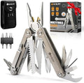 BIBURY 24-in-1 Titanium Multitool Pliers, 8.7oz EDC Pocket Tool, 2048DT