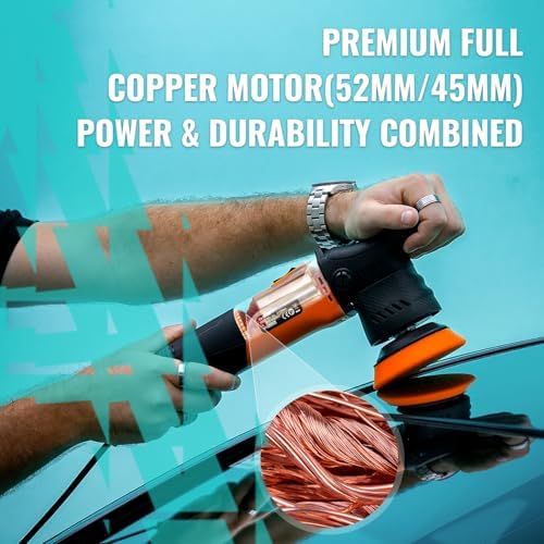 AUTIWOZ W02 Mini Buffer, 2/3Inch Dual Action Polisher, 12mm Random Orbital