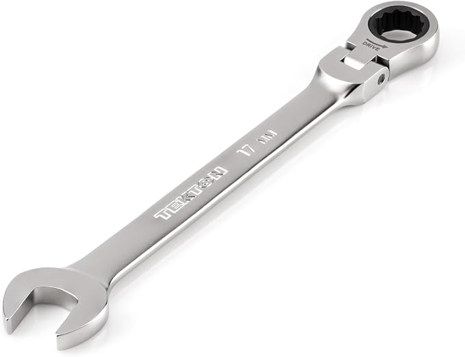 TEKTON 17 mm Flex Head Ratcheting Combination Wrench | WRC26417 | 12-Point