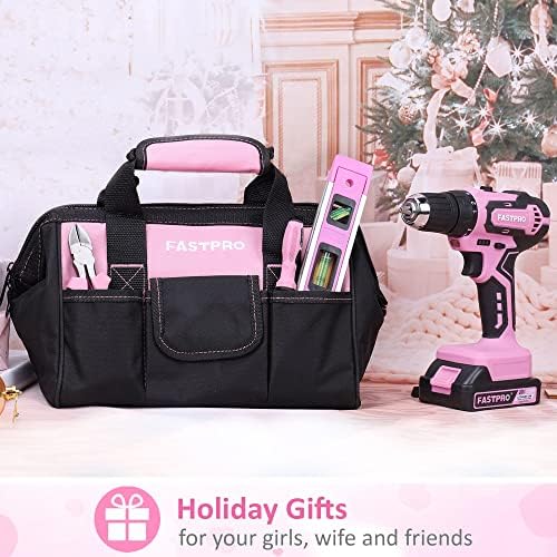 FASTPRO 232-Piece Pink Drill Set for Women, Pink Tool Set with Bag