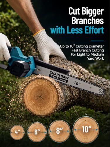 2-in-1 10 Inch Electric Pole Saw & Mini Chainsaw for Tree Trimming