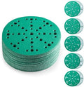 6" Assorted Grit Sanding Discs, 49-Hole Hook & Loop for Festool, 50 Pcs