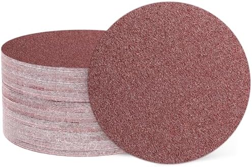 HARFINGTON 50 Pcs 2 Inch Sanding Discs 36 Grit Red Aluminum Oxide