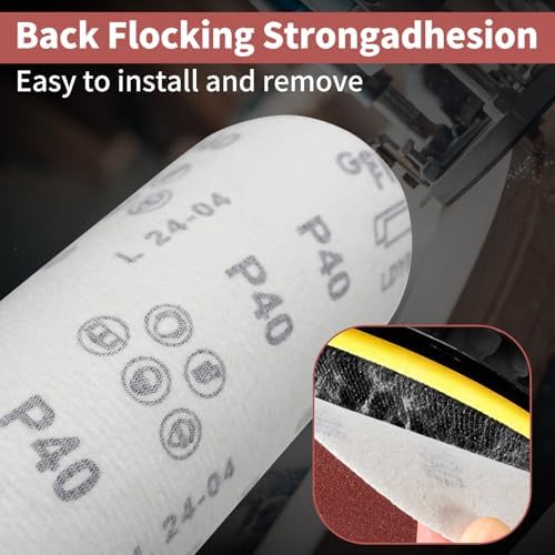 30 Pack 8 Inch Sanding Discs, Hook and Loop No-Hole Sandpaper