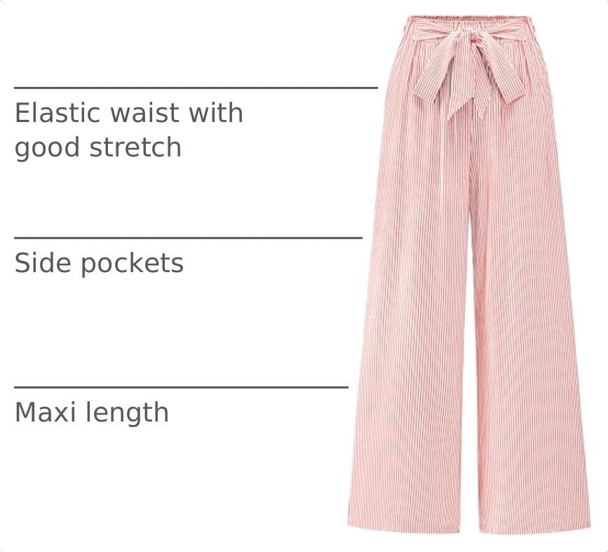 BTFBM Striped Palazzo Pants for Women Fall 2026 Wide Leg Dress Work Pants