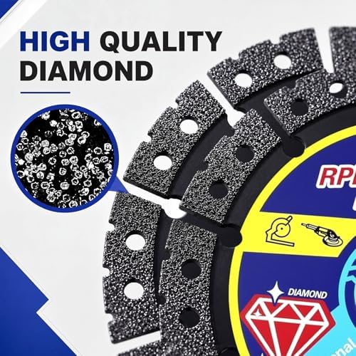 20 Pcs 4.5" Diamond Saw Blades Bulk Diamond Cutting Wheel for Angle Grinder 4 1/2'' Multi Purpose Heavy Duty Angle Grinder Discs for Cutting Metal Tile Rebar Steel Marble, 7/8'' Arbor(Sticker Style)
