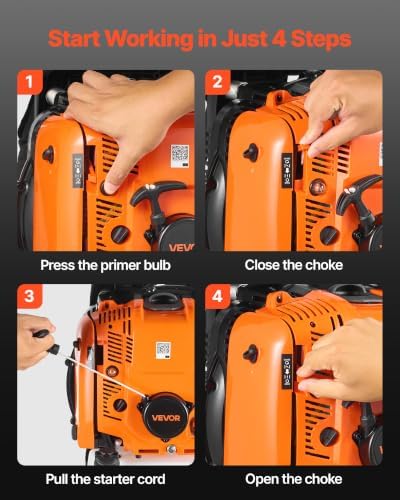 VEVOR 75.6CC 4-Stroke Backpack Leaf Blower Gas Powered