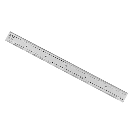 PEC Tools 6" Flexible Metal Ruler, Made from High-Quality Carbon Steel with Satin Chrome Finish, 16R Graduation (1/32", 1/64", 1/50", 1/100"), Trusted by Professionals, Made in USA