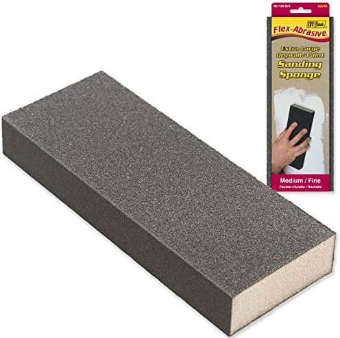 IVY Classic 42040-12 Medium/Fine Drywall XL Sanding Sponge, Flex-Abrasive, 12-Pack