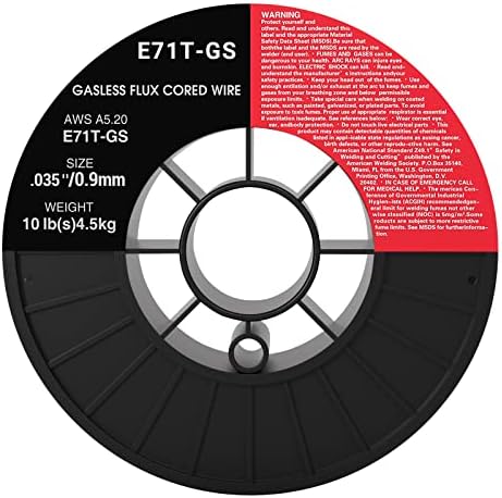 Flux Core Mig Wire, Mild Steel E71TGS.035-Diameter, 10-Pound Spool (0.035-Inch10 LB)