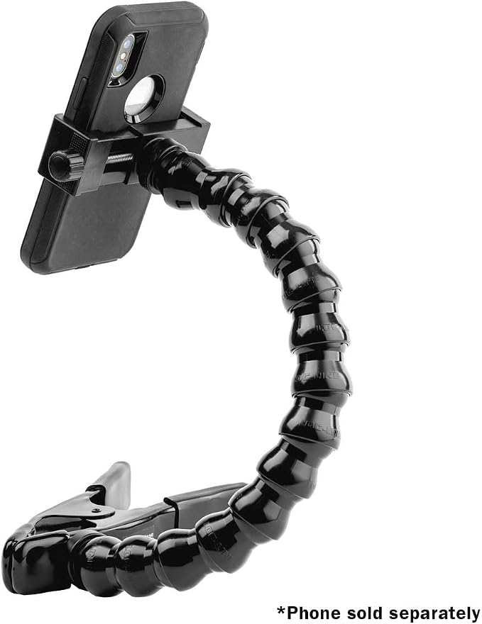 MOGO ModularHose Assistive Technology Phone Holder with Heavy-Duty Spring Clamp (Opens to 2"), 14 Inch Arm