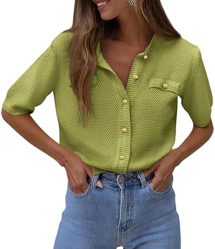 PRETTYGARDEN Women's Summer Casual Button Down Shirts
