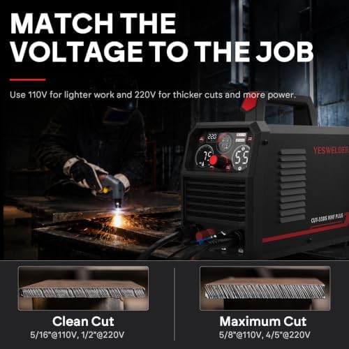 YESWELDER 55A Multifunctiona Plasma Cutter, 4-in-1, 110V/220V