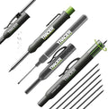 Tracer Complete Deep Hole Marking Kit - Includes Double-Tipped Long Head Deep Hole Permanent Marker and Deep Hole Construction Pencil with 6 Replacement Lead Dispenser Site Holster