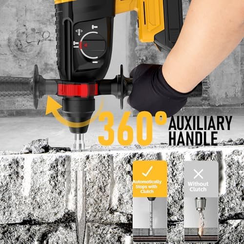 SDS Cordless Rotary Hammer Drill Fit for Dewalt 20V Battery(NO Battery)