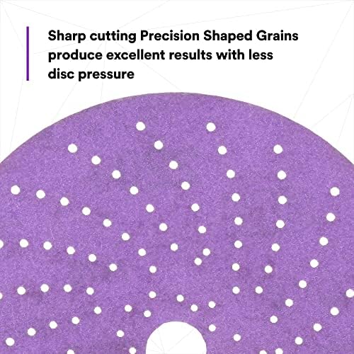 Cubitron 3M II Hookit Clean Sanding Abrasive Disc 31481,6 in,220+ Grade,Pack of 200 Discs,Virtually Dust-Free,High Performance,Long Lasting,Multi-Hole Pattern, Feather Edging,Stock Removal(Pack of 4)