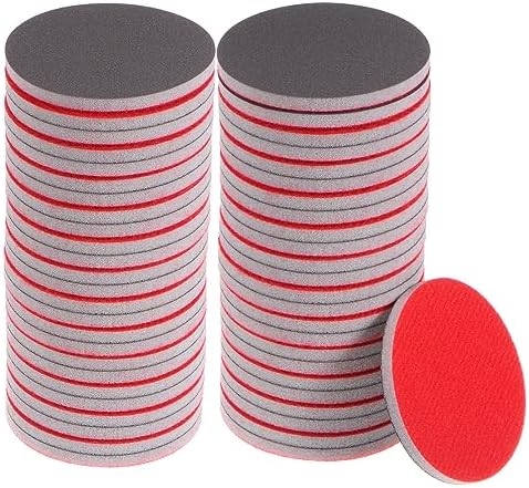 uxcell 50pcs 1500 Grit Sanding Sponge 3" Hook and Loop Sponge Sanding Disc