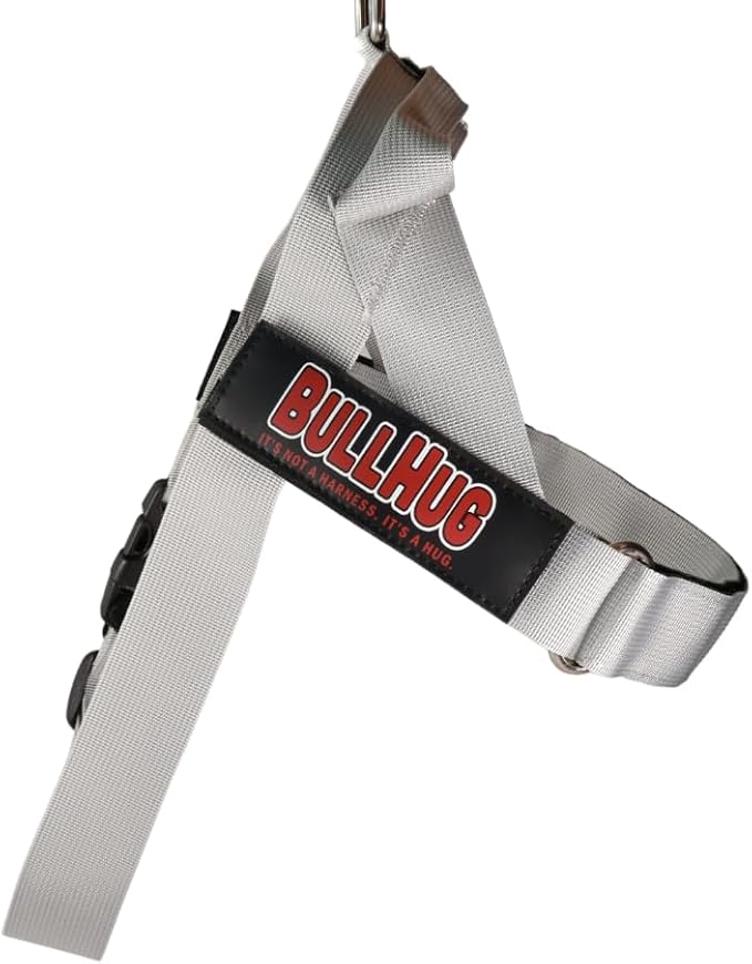 Adjustable Dog Harness– No Pull, No Choke – for English Bulldogs, French Bulldogs, Pugs & Broad-Chested Breeds – Easy, Safe Walks (Silver, Large)