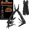 Gerber Gear Suspension-NXT EDC Multitool 15-in-1 Pocket Knife, Needle Nose Pliers and Wire Stripper for Camping and Survival, Black (Pack of 12)