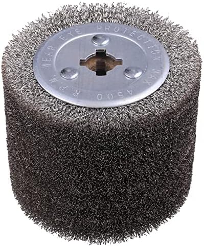 4.7" x 4" Stainless Steel Wire Brush Drum Surface Conditioning Tool