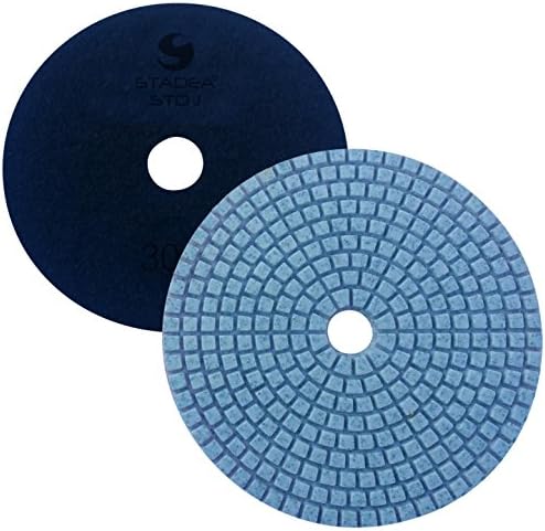 PPW118D Concrete Sanding Polishing Pads 4 Inch Grit 30 - Diamond Pads For Concrete Terrazzo Marble Floor Granite Stone Counter Wet Polishing - Pack of 2