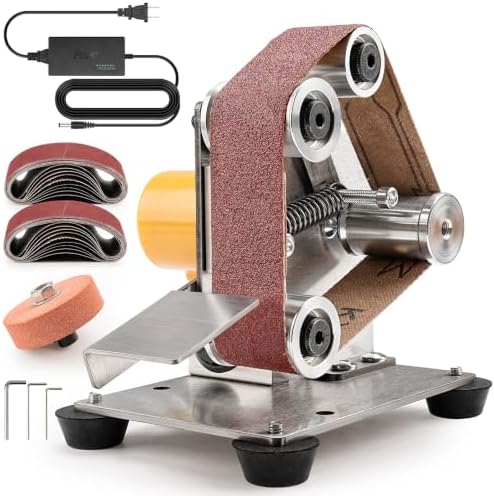 SI FANG Mini Electric Belt Sander Knife-Sharpener Small Bench Grinder
